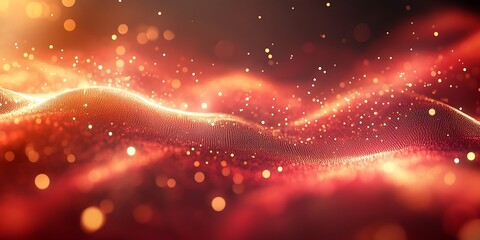 A swirling abstract scene with glowing particles and bokeh