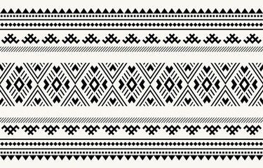 Ethnic tribal African black and white stripe  background. Seamless tribal pattern, folk embroidery, tradition geometric African ornament. Traditional design for fabric, textile, print, rug, paper