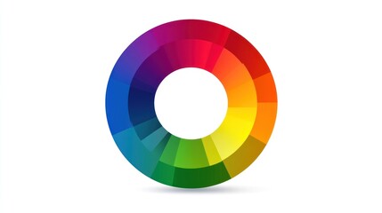 Colorful circular color wheel illustration