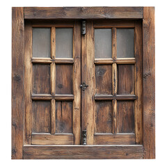 Rustic Wooden Window Old Window Pane Design Aged Wood