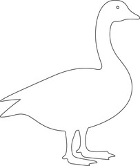 Obraz premium Vector illustration of a goose and a duck in a simple artistic design