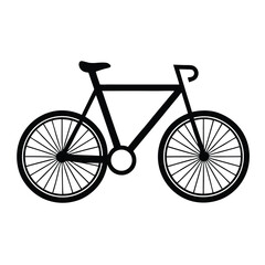 A bicycle silhouette,  Vector Art & Illustration
