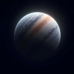 Obraz premium Celestial Minimalism: Twinkling Gas Giant in Zero Gravity