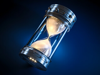 Time's Passage in a Futuristic Hourglass