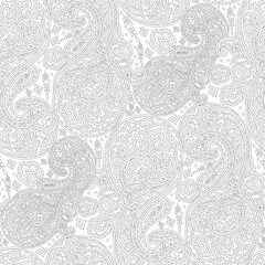 seamless paisley  pattern on white background.eps