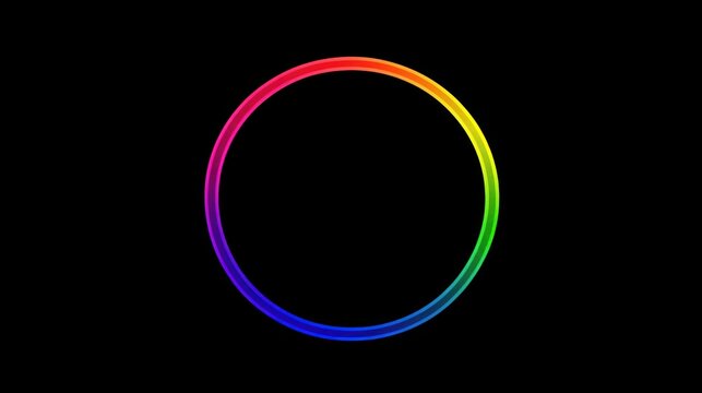 Rainbow Circle on Black Background (1)