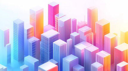 Obraz premium Colorful Abstract Cityscape