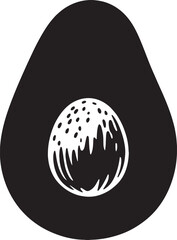 Avocado silhouette vector illustration design