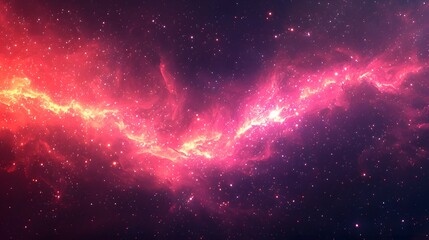 Fototapeta premium Energetic cosmic rays swirling in a vibrant dance within a stunning nebula in the infinite sky of space