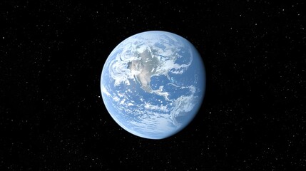 Fototapeta premium Beautiful View of Earth from Space with Vibrant Blue and Green Colors