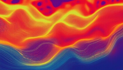 Retro Grainy Topographical Abstract Heatmap. Generated image
