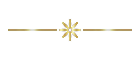 Obraz premium Classic, Elegant, and Glossy Gold Text Divider – Isolated on White.