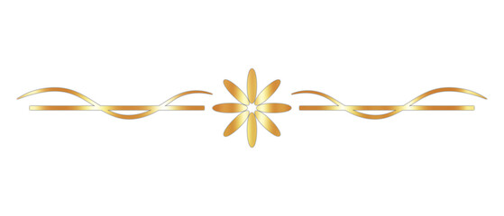 Classic, Elegant, and Glossy Bronze Text Divider – Isolated on White.