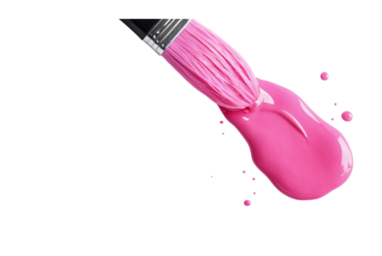 Pink Water Brush Easy Painting