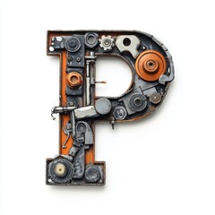 Engineering-themed letter P