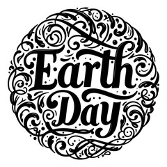 Ornate Earth Day design for marketing