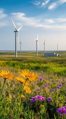 Wind Turbines and Wildflowers