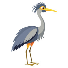 Obraz premium Colorful Heron Bird Illustration for Stock Images