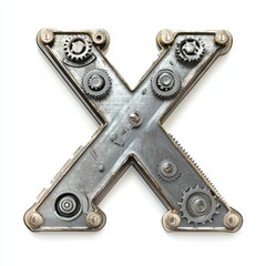 Engineering-themed letter X