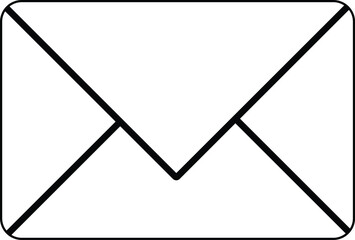  black white color e-mail icon black white line art vector illustration  icon design