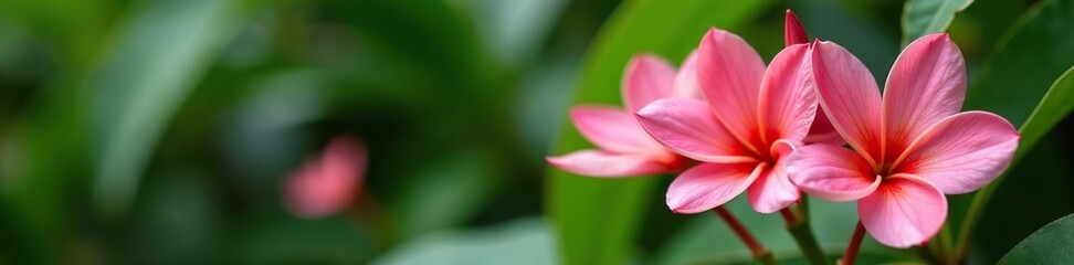 Fototapeta premium Closeup of beautiful Pink Alpinia flowers in a Florida zoological garden, Florida, flora