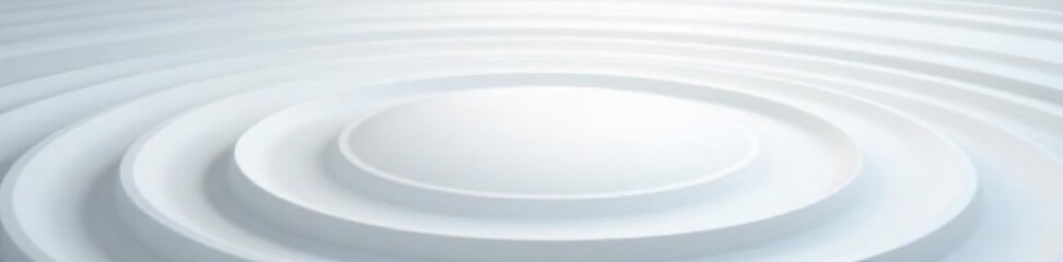 Concentric white rings fading out on background banner top view abstract design,  fading,  flat lay