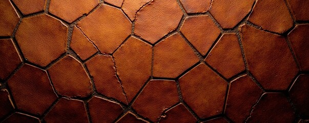 Abstract leather texture with intricate grain patterns and rich earthy tones, perfect for adding a touch of sophistication to any design project,  pattern, leather