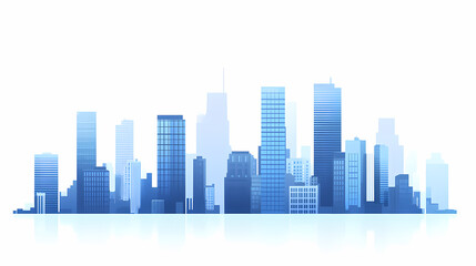 Obraz premium Modern City Skyline Silhouette