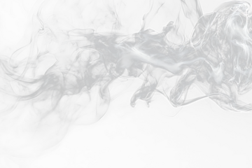 Abstract white smoke swirls on Transparent background. (6)