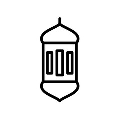 Lantern line icon. Ramadan icon. Ramadan icon isolated on white background. Transparent background, minimalist symbol. Vector images