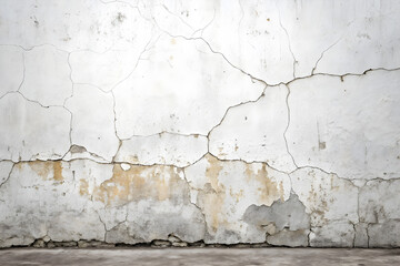 Obraz premium White Grunge Wall Texture with Distressed and Weathered Surface