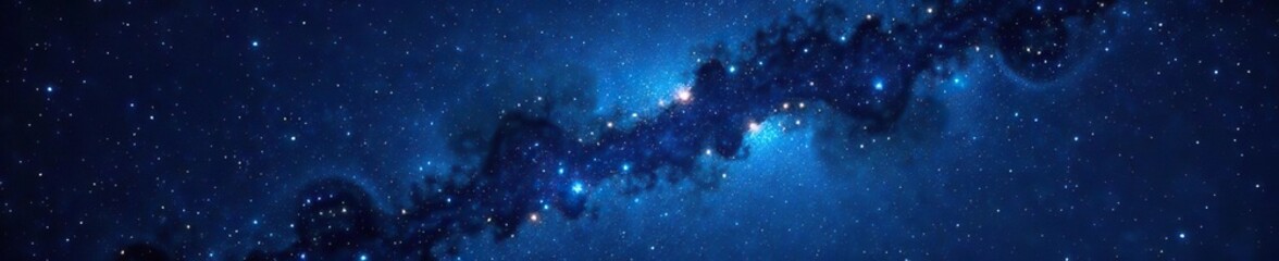 Obraz premium Cosmic starry sky background with twinkling stars and distant galaxies, celestial, astral