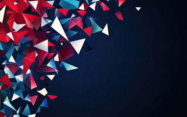 Abstract geometric shapes explosion