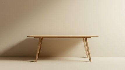 simple table The Beauty of Simplicity in Wooden Design on beautiful light brown background