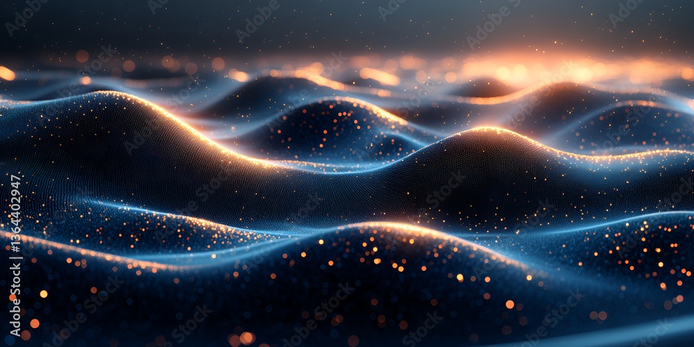 Poster abstract visualizations of virtual fractal realms and wave-particle duality illuminate the dark cosm