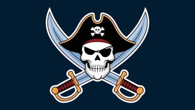 recommend clip art: Logomark with a skull and 2 swords, pirate theme.