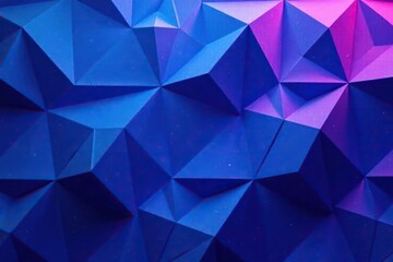 Obraz premium Geometric triangular pattern in shades of blue and purple, abstract, backdrop