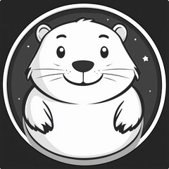 Cute Marmot Badge
