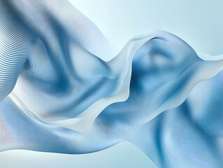 Obraz premium Abstract Flowing Blue Fabric