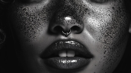 Stunning Portrait of a Beautiful Young Woman with Radiant Skin and Elegant Features