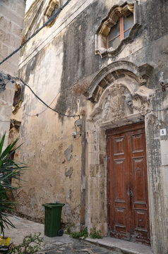 Characteristic Italian buildings in Syracuse, Sicily