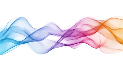 Naklejka premium Colorful Smoke Waves Abstract. (2)