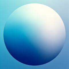 A glossy blue abstract sphere with a shiny, reflective surface on a smooth, abstract background