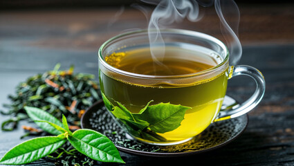 cup of tea with mint