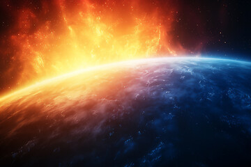 Obraz premium exoplanetary atmosphere