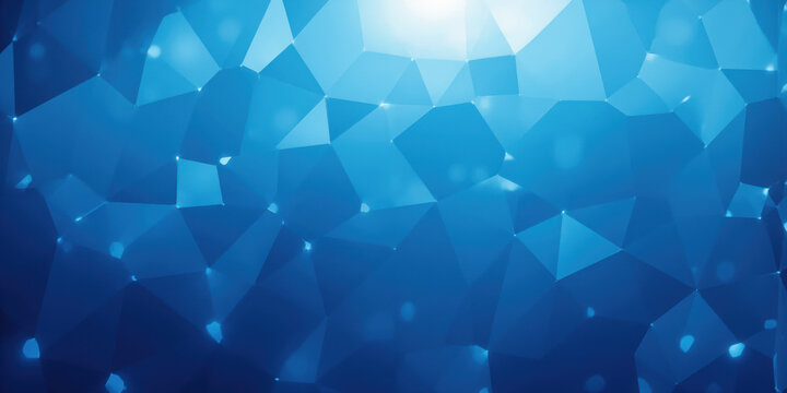 Abstract Blue Polygonal Background A background composed of interconnected blue polygons, creating a modern, geometric design, with sharp lines