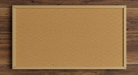 Fototapeta premium Warm Wood Framed Corkboard Mockup. AI Generated
