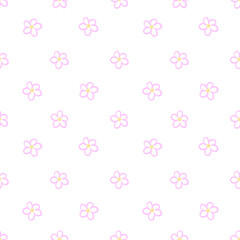 seamless pattern with pink flowers