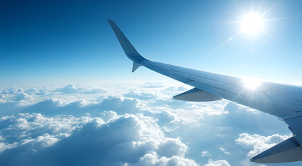Fototapeta premium view from airplane window