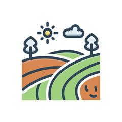 Color illustration icon for agriculture